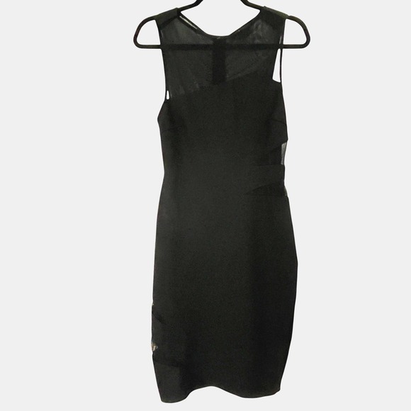 Elliatt Sz S Bodycon Black Dress Side Mesh Cut Out Goth Punk Back Slit Edgy Emo - Picture 1 of 16